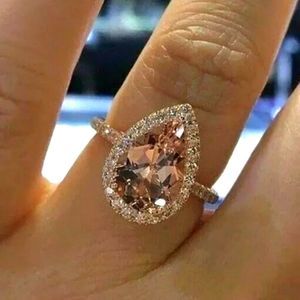 Chapagne🍾 Sapphire & White Diamond Rose Gold 925 Band - Women's Diamond Jewelry